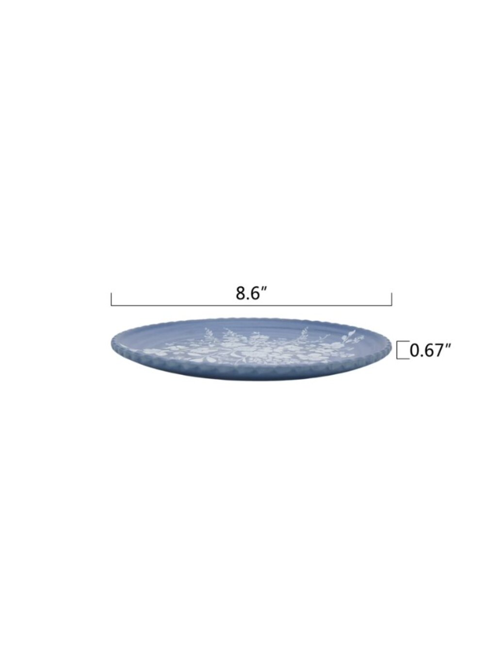 The Woman Pioneer Blue Bold Floral Daisy 12-Piece Bamboo Melamine Dinnerware - Picture 2 of 10